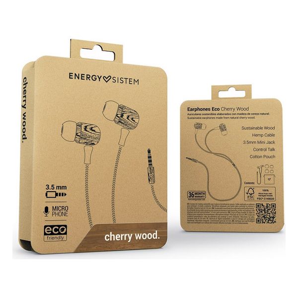 Headphones with Microphone Energy Sistem Eco Wood USB-C - Image 8